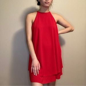 Red Chiffon Shift Dress | Boutique (Julie Billiart)